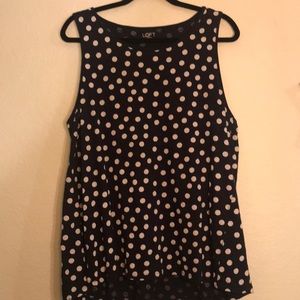 Navy Polka Dot LOFT Tank